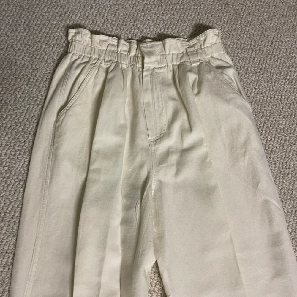 Apiece Apart New York White Linen Pants - Size XL - Picture 2 of 11